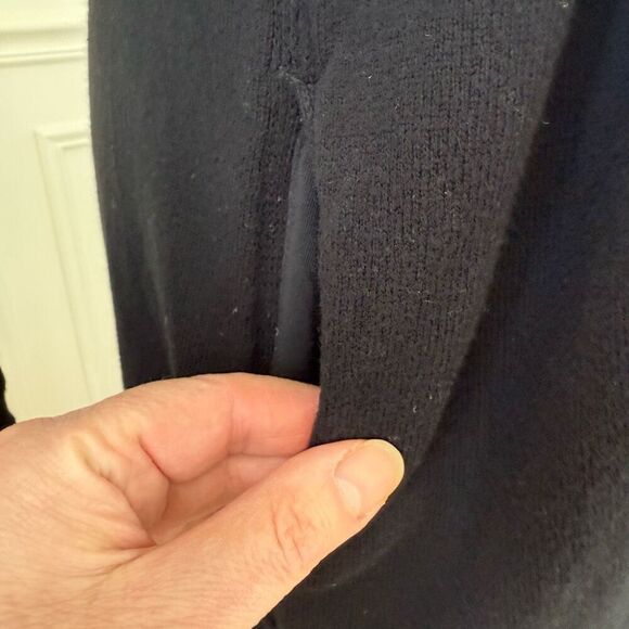 Lululemon Cotton-Cashmere Knit Wrap Open Front Cardigan Black 4 - Picture 4 of 8